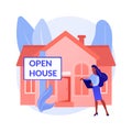 Open house abstract concept vector illustration. Royalty Free Stock Photo