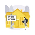 Open house abstract concept vector illustration. Royalty Free Stock Photo