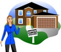 Open House with Agent Royalty Free Stock Photo