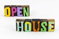 Open house business door policy sign marketing advertising