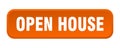 open house button. open house square 3d push button. Royalty Free Stock Photo