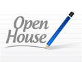 open house message sign illustration Royalty Free Stock Photo