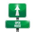 open house road sign illustration Royalty Free Stock Photo