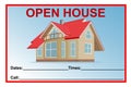 Open house sign, vector illustration Royalty Free Stock Photo