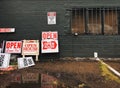 Open house signs Royalty Free Stock Photo