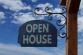 Open house wooden vintage sign Royalty Free Stock Photo