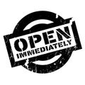 Open Immediately rubber stamp Royalty Free Stock Photo