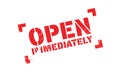 Open Immediately rubber stamp Royalty Free Stock Photo