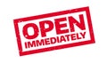 Open Immediately rubber stamp Royalty Free Stock Photo