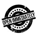 Open Immediately rubber stamp Royalty Free Stock Photo