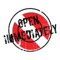 Open Immediately rubber stamp