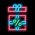 Open Interest Gift neon glow icon illustration