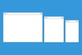 Open Internet browser window in a flat style