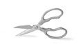 Open kitchen scissors on a white background Royalty Free Stock Photo