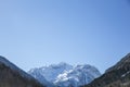 Open landscape with Snow and forest for a ski typical resort wellness winter