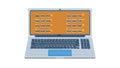 Open Laptop with Code, Programming Tech Vector Icon, vector design Generative AI Royalty Free Stock Photo