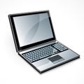 Open laptop computer