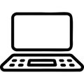 Open Laptop Computer Icon Design Royalty Free Stock Photo