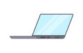 Open laptop with empty screen isometric icon vector pc electronic device for internet browsing