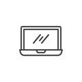 Open laptop line icon