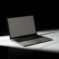Open Laptop on Marble Surface Royalty Free Stock Photo