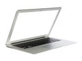 Open laptop notebook computer for business with keyboard Royalty Free Stock Photo