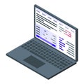 Open laptop showing programming code on screen for software development Royalty Free Stock Photo