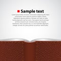 Open leather book background