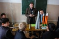 Open lesson on modeling at a rural school in Kaluga region of Russia.