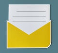 Open letter email alert icon Royalty Free Stock Photo