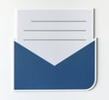 Open letter email alert icon Royalty Free Stock Photo