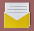Open letter email alert icon Royalty Free Stock Photo