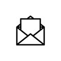 Open letter. line icon. Vector illustration. Eps10