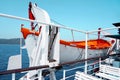 Open Lifeboat on a Ferry Royalty Free Stock Photo
