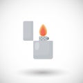 Open lighter flat icon Royalty Free Stock Photo
