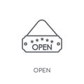 Open linear icon. Modern outline Open logo concept on white back