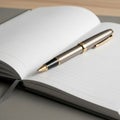 Open lined notebook with a grey Royalty Free Stock Photo