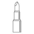 Open lipstick icon, outline style