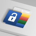 open lock icon. From collection button icons Royalty Free Stock Photo