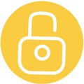 Open lock line icon. Password, security, protection