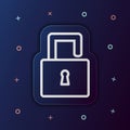 Open lock nolan button icon. Simple thin line, outline vector of web icons for ui and ux, website or mobile application Royalty Free Stock Photo