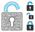 Open Lock Polygonal Web Vector Mesh Illustration Royalty Free Stock Photo