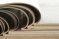 Open magazines Royalty Free Stock Photo