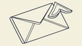Open Mail Envelope Digital Communication Icon, vector design Generative AI Royalty Free Stock Photo