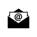 Open mail icon. One of set web icons Royalty Free Stock Photo