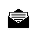 Open mail icon. One of set web icons Royalty Free Stock Photo