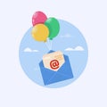 Open mail icon. One of set web icons. Vector illustration Royalty Free Stock Photo