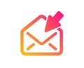 Open Mail icon. View Message correspondence sign. Vector Royalty Free Stock Photo