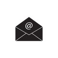 Open mail solid icon, representing email, envelope Royalty Free Stock Photo