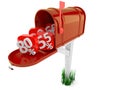 Open mailbox with percentage signs Royalty Free Stock Photo